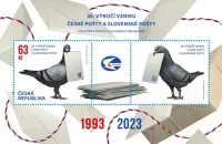 Czech Republic 2023 Pigeon Mini Sheet Joint issue MUH