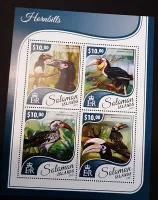 Solomon Islands 2017 Hornbill Birds MS MUH